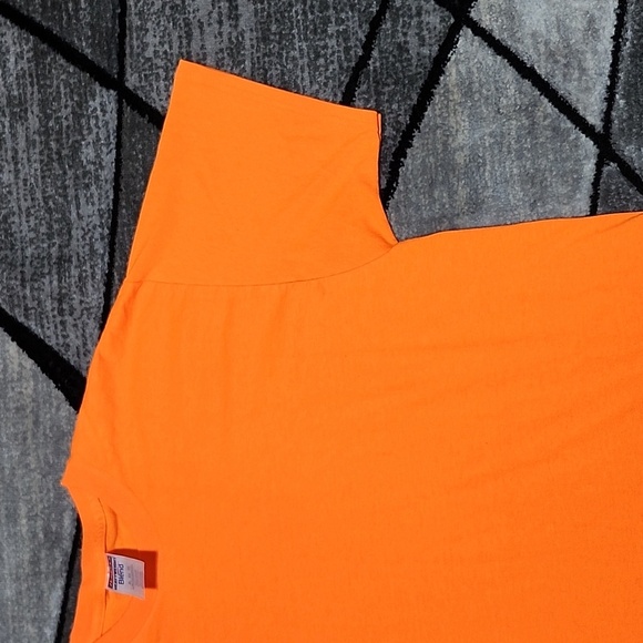 JERZEES HEAVYWEIGHT BLEND XL SAFETY ORANGE CREW-NECK TEE-SHIRT - Picture 3 of 11